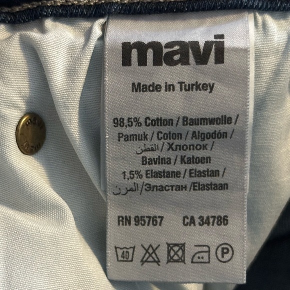 Mavi Dark Blue Straight Leg Jeans 40 waist 32 inseam - Picture 5 of 8